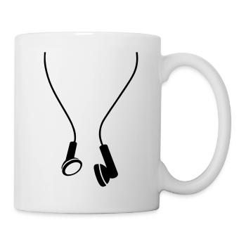 musik kopfhörer - Tasse - Weiß - Rechts