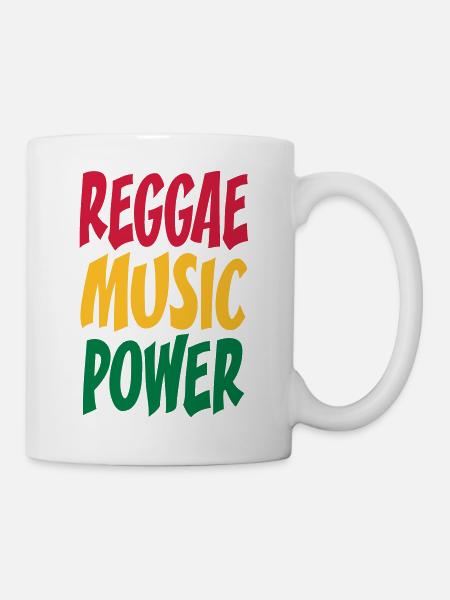 rasta music power - Mug blanc - blanc