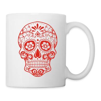 Tattoo Skull Outlaw Streetwear - Tasse - Weiß - Rechts