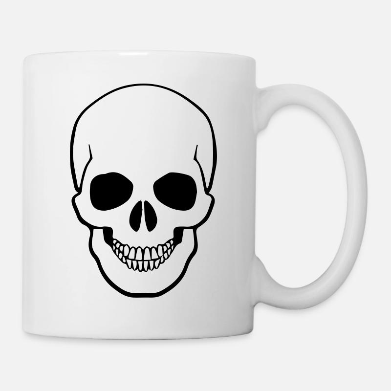 skull - Mug blanc - blanc