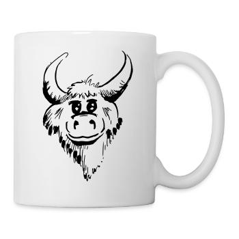 Drôle de conception d'un taureau - Mug blanc - blanc - Droite