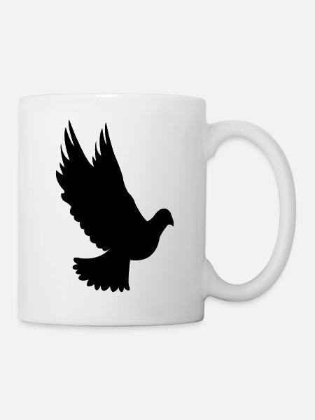 taube - Tasse - Weiß