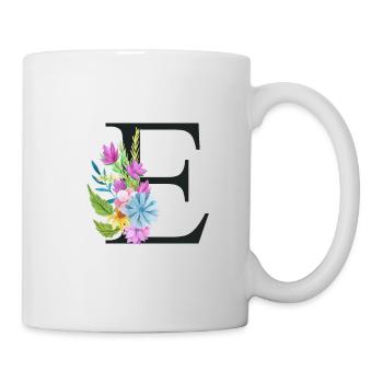 E letter black - Mug - white - Right