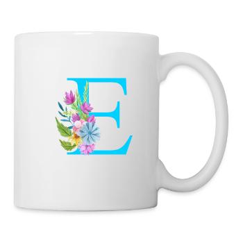 E letter blue - Mug - white - Right