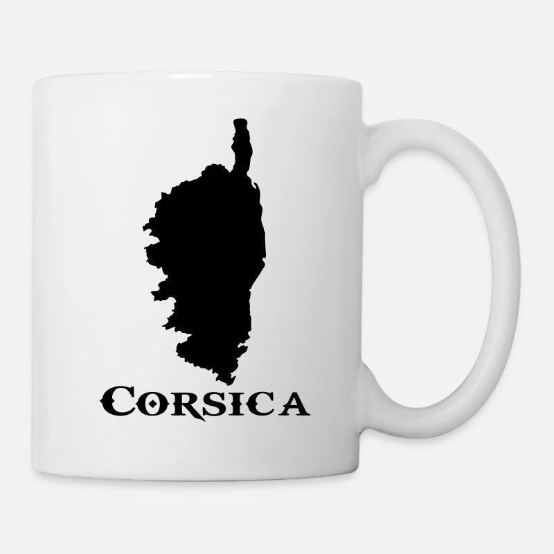 corsica île carte - Mug blanc - blanc