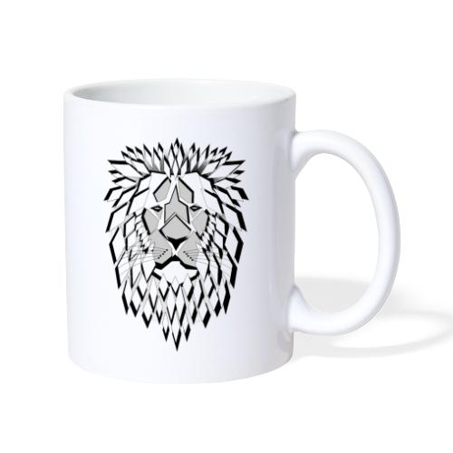 lion losanges fier sauvage né pour être libre - Mug blanc