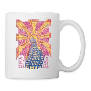 Solar City - helle Textilien - Tasse - Weiß - Rechts