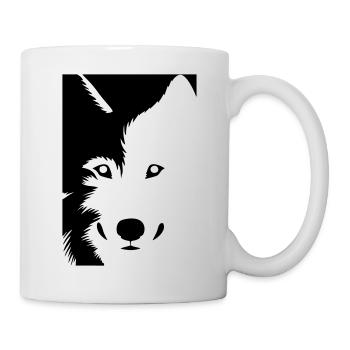 Wolf - Tasse - Weiß - Rechts