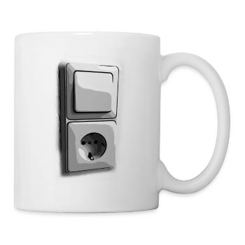Prise interrupteur rétro transparent - Mug blanc - blanc - Droite