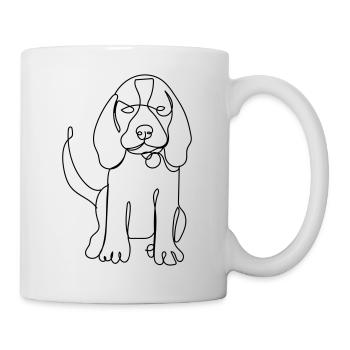 Beagle-Hund - Tasse - Weiß - Rechts