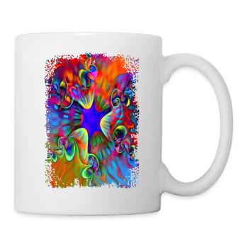 flower power psychédélique - Mug blanc - blanc - Droite