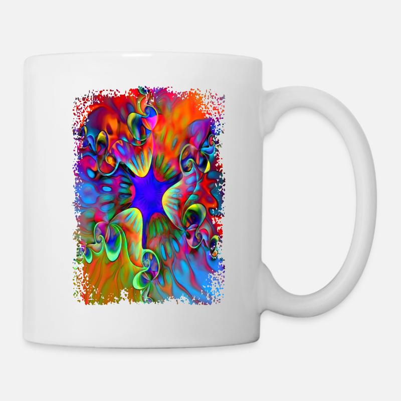 flower power psychédélique - Mug blanc - blanc