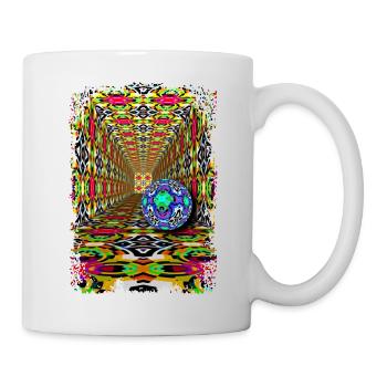 psychédélique balle de kaléidoscope - Mug blanc - blanc - Droite