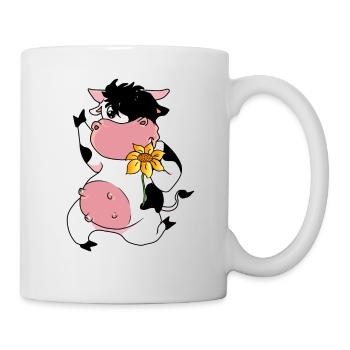 Kuh Blume Kühe Rind Rinder Rindvieh - Tasse - Weiß - Rechts