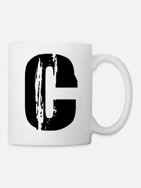 C - Buchstabe - Tasse - Weiß