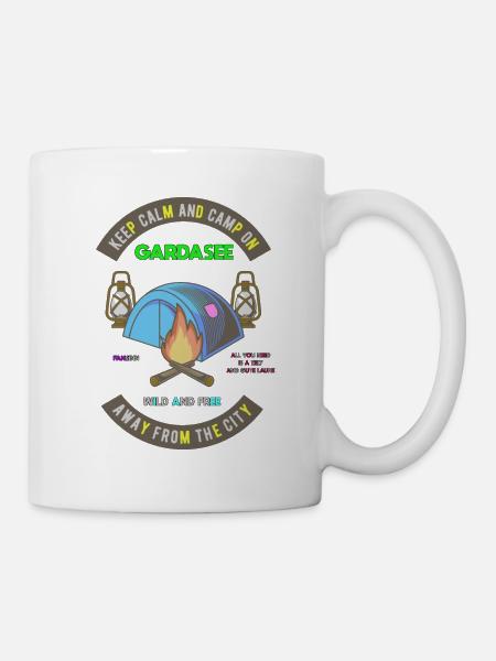 Keep Calm And Camp On Gardasee - Tasse - Weiß