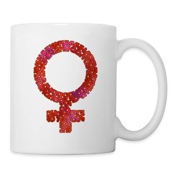 Weiblichkeitssymbol, Frau - Tasse - Weiß - Rechts