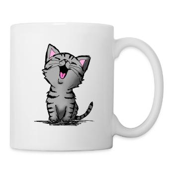 Chat mignon - Mug blanc - blanc - Droite