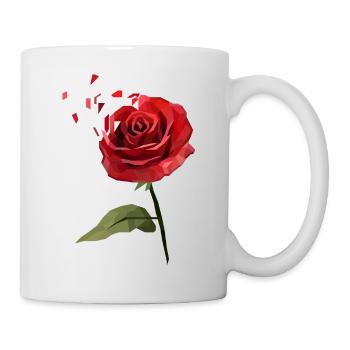 Rose - Tasse - Weiß - Rechts