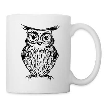 Black owl - Tasse - Weiß - Rechts
