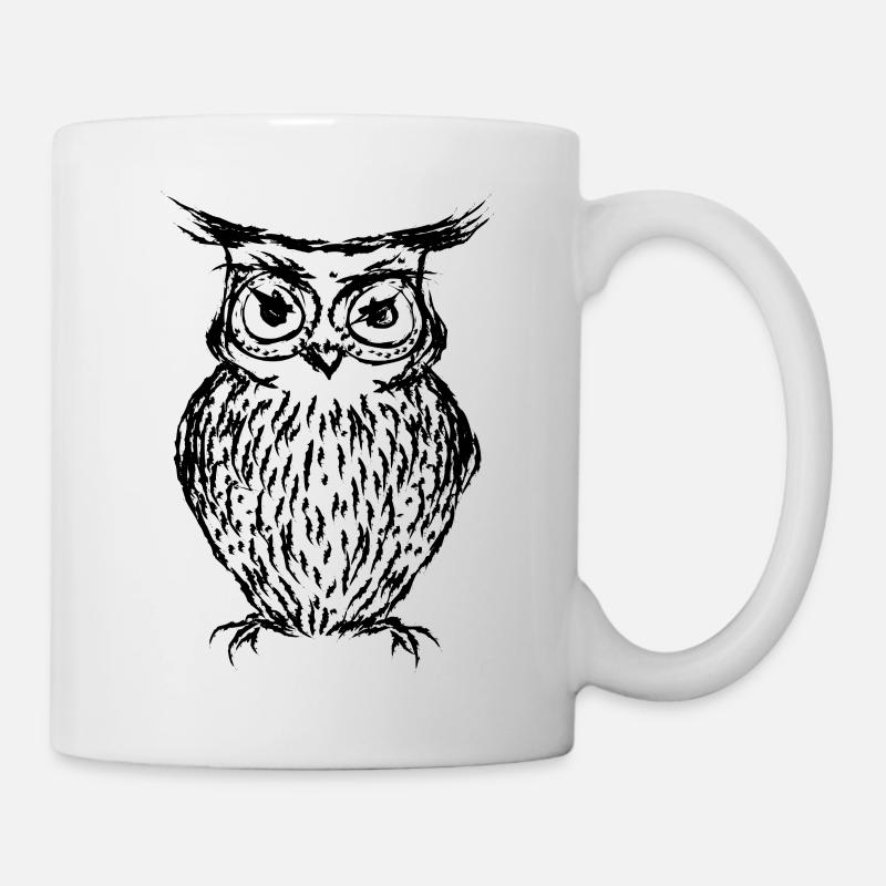 Black owl - Mug - white