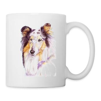 Collie Bluemerle - Tasse - Weiß - Rechts