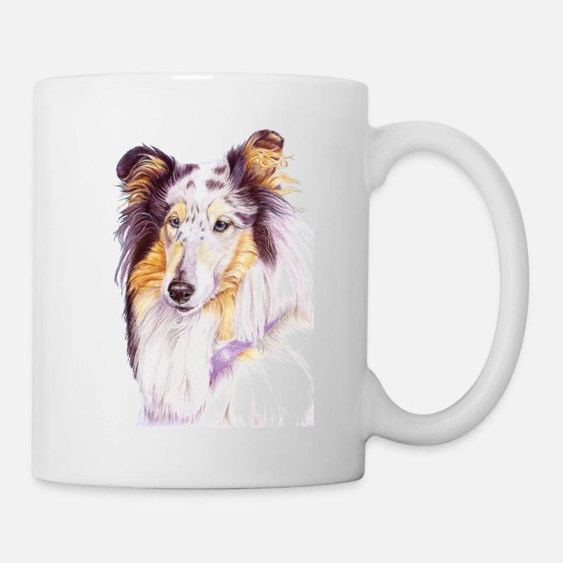 Collie Bluemerle - Tasse - Weiß