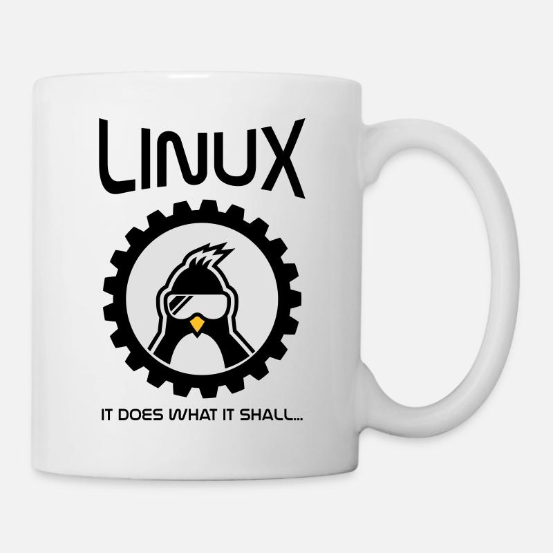 linux tut was es soll - Tasse - Weiß