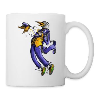 Un oiseau dans le coeur - Mug blanc - blanc - Droite