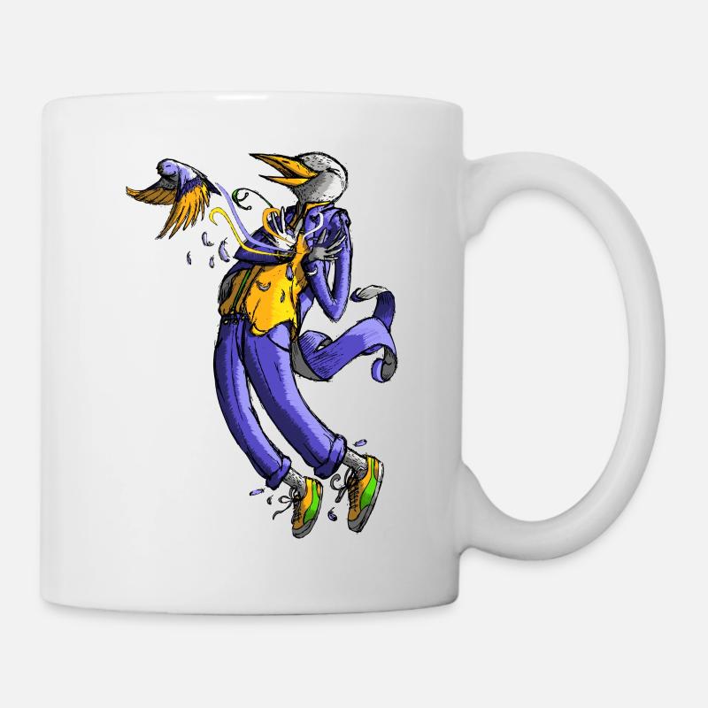 Un oiseau dans le coeur - Mug blanc - blanc