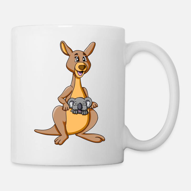 Kangaroo with koala in a pouch - kangaroo with koala - Mug - white