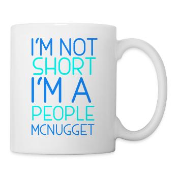 Witziges T-Shirt für kleine Menschen. - Tasse - Weiß - Rechts