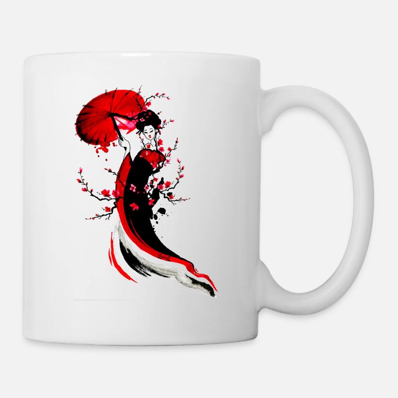 Geisha - Tasse - Weiß