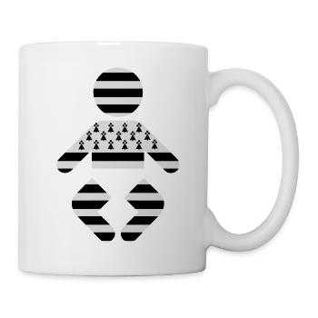 BB Bretagne Breizh bzh - Mug blanc - blanc - Droite
