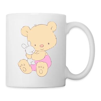 Teddy Bear with Toy Bunny - Mug blanc - blanc - Droite