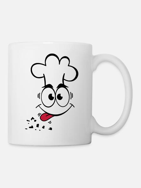 Gesicht Koch 3 - Tasse - Weiß