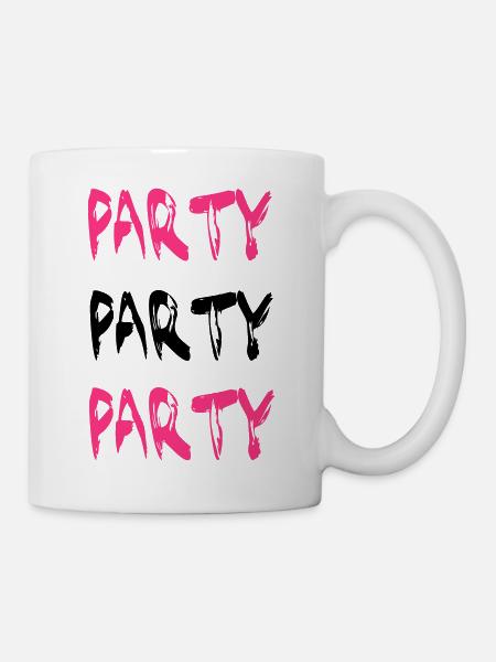 Party - Tasse - Weiß