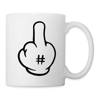 Fuck hand - Tasse - Weiß - Rechts