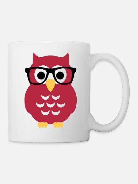 Eule - Tasse - Weiß