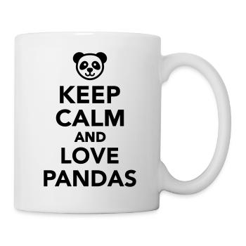 Keep calm and love Pandas - Mug blanc - blanc - Droite
