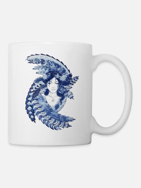 Ange bleu - Mug blanc - blanc