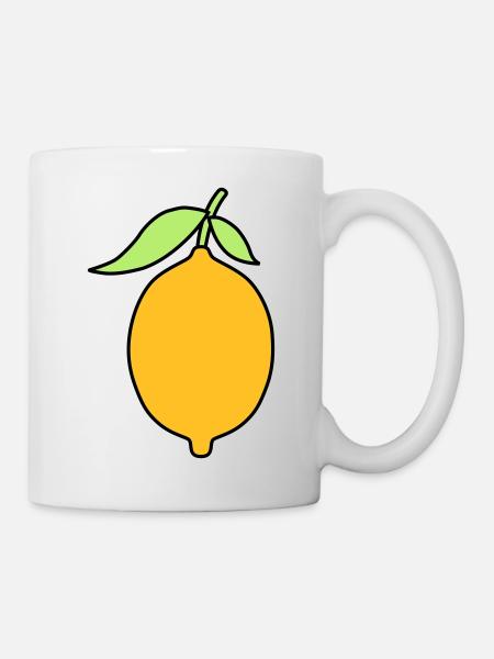 Zitrone - Tasse - Weiß
