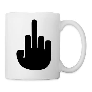 fck_finger_f1 - Tasse - Weiß - Rechts