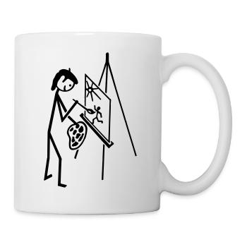 Malerin - Tasse - Weiß - Rechts