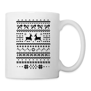Weihnachten Rentiere - Tasse - Weiß - Rechts