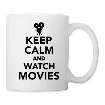 Keep calm and watch Movies - Mug blanc - blanc - Droite