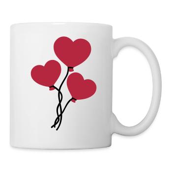 Luftballons - Tasse - Weiß - Rechts