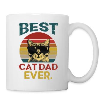 Best cat dad ever - Mug - white - Right
