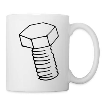 Schraube - Tasse - Weiß - Rechts