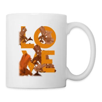 Amour - Amour - Fleurs - Fleurs - Je t'aime - Mug blanc - blanc - Droite